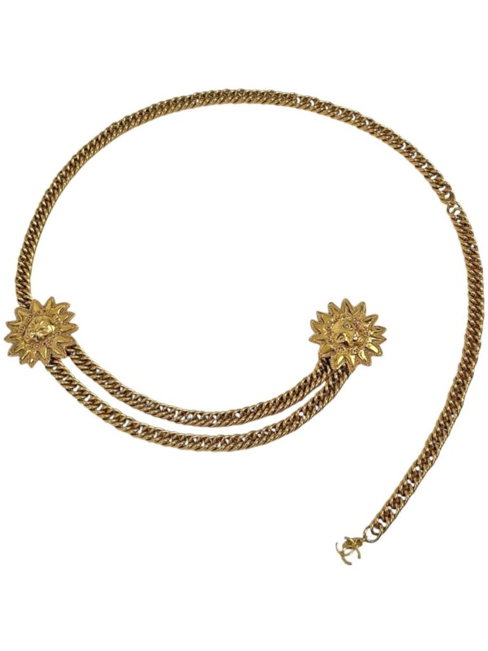Chanel Belt CC Logo Chain Gold Plated